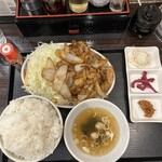 京屋台 中華そば 古都ら - 生姜焼き定食　ライス大盛り