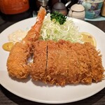 とんかつ やまいち - 特ヒレ定食＋えびフライ