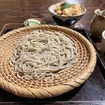 蕎麦人 秋 - お昼のミニ丼とお蕎麦セット ( かき揚げ丼 / せいろ )♡