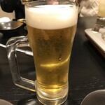 旬魚旬菜まるとび - まずは生ビールで乾杯！