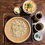 蕎麦人 秋 - 細挽きせいろとかき揚げ丼♡