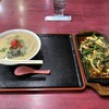 Rifa - とんこつラーメン&ピリ辛ニラ炒め❗️