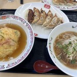 餃子の王将 - 天津飯、ゆずラーメン、餃子(2024年1月)