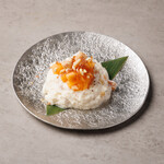 Persimmon and mascarpone with white dressing