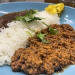 エピタフカレー - ポークビンダルー＋キーマ(ご飯少なめ)