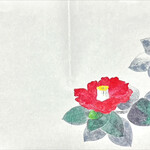 Wabisuke - そば会席(料理の下に引かれていた侘助の描かれた紙)