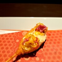 銀座 六覺燈 神楽坂店 - ⚫サーモン  菊の花