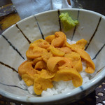 味浪漫 - ミニ雲丹丼＆鯏の味噌汁　ズームアップ