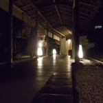 熱海　大観荘 - 夜帳が降りた渡り廊下