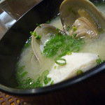 味浪漫 - ミニ雲丹丼＆鯏の味噌汁　ズームアップ