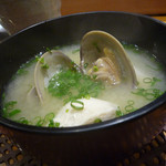 味浪漫 - ミニ雲丹丼＆鯏の味噌汁　ズームアップ