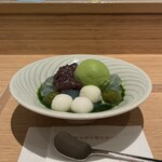 茶寮都路里 - 抹茶クリームあんみつ