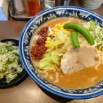 麺彩房 - 辛味噌ラーメン＋ネギ追加