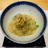 肉炭馨 和衷 - アワビのズワイガニあんかけ