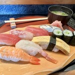 しほう田 - にぎり寿司ランチ…1100円(税込)※2024年より1300円