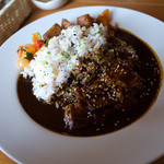 Nord - 「ノールのカレー（サラダ付）」。この黒さ。このヴィジュアル。このお味。素晴らしい。
