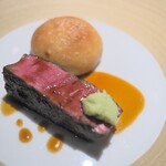 蒼 - 44ｹ月但馬ヒレ肉の炭火焼き。