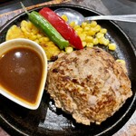 鉄板焼ダイニング 來音屋 - 特製ハンバーグ（200g） Bセット