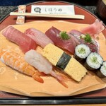 しほう田 - にぎり寿司ランチ…1100円(税込)※2024年より1300円
