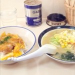 神戸屋食堂 - カツ丼セット 【みそラーメン】