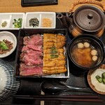 うな時 - 【2024/1】肉と鰻御膳(全景)