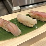 立喰い鮨 海幸 - 若し　真鯛　メジナ