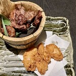 盛岡CHUBOはっぴ - アンガス牛もも肉とあんこうの唐揚げ