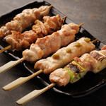 Assortment of 5 types of Bincho charcoal-grilled yakitori