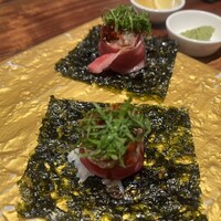 熟成和牛焼肉エイジング・ビーフ 横浜店 - 熟成肉の手巻きキンパ