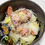 Y.A.Bar - 絹子の豚肉　ボンレスハム、ソーセージと有機野菜温サラダ