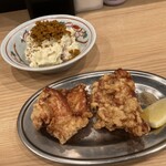 焼鳥のヒナタ - 唐揚げ、ポテサラ