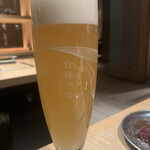 横浜焼肉kintan - 生ビール白穂乃果