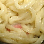 極浄うどん うだま - 2013.12釜玉＋ちくわ天トッピング