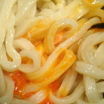 極浄うどん うだま - 2013.12釜玉＋ちくわ天トッピング