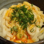 極浄うどん うだま - 2013.12釜玉＋ちくわ天トッピング