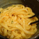 極浄うどん うだま - 2013.12釜玉＋ちくわ天トッピング
