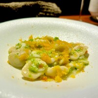 TACUBO - 富山白海老と茨城町菜の花のオレキエッテ　唐墨がワインを誘います♫