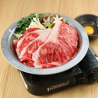 Banquet plan with special sukiyaki pot using Gunma prefecture Joshu beef 6,000 yen♪