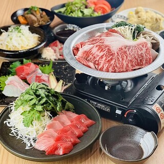 Luxurious ♪ Banquet plan with tuna green onion hotpot or Joshu beef sukiyaki hotpot