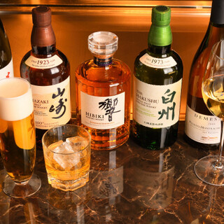 お気に入りの美酒で乾杯。多彩なドリンクメニューをご用意