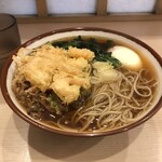 そばの神田 東一屋 - アサソバビンボー！　
      朝そば＋えびかき揚げ！