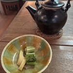 Sanjiro - 食後に蕎麦湯とお漬物｡ちゃんと糠くさい笑