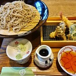 天竜そば こたけ庵 - 料理写真:お昼の天ざる￥1210