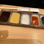 Kushitei - 串揚げランチコースの付けダレ（野菜につける味噌もあり）