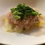 野菜が主役の古民家レストラン 花果菜 - 森林鶏ソテー、紅芯大根ソース