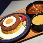 ハブモアカレー - チーズキーマカレー＋チキンカレー＋ダルカレー