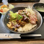 焼肉酒場 叶 - 2024.1.5  叶名物！２種盛り丼