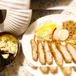 Hirata Bokujou - おうち晩ごはん！テイクアウトした三元豚厚切りとんかつ！と寒鱈汁でいっただきまーす！