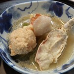 末広寿司 - たらば蟹、エビしんじょう、金目鯛のおでん風