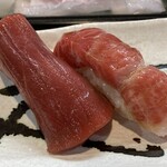 末広寿司 - 漬けマグロ、大トロ